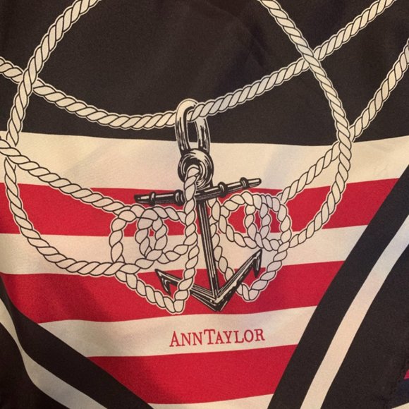 Ann Taylor Silk Nautical Scarf - Picture 2 of 2